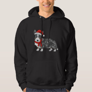 Sudadera Navidades de Santa Hat de Cute Blue Merle Cardigan