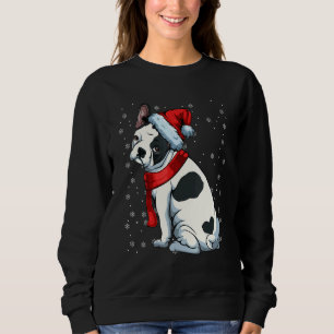 Sudadera Navidades de Santa Hat Frenchie Dog Dad Mom French
