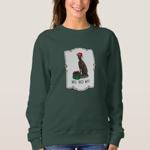 Sudadera Navidades de Santa Hat Greyhound Dog (romano le) G