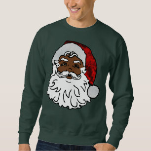 Sudadera navidades de santa negra de áfrica