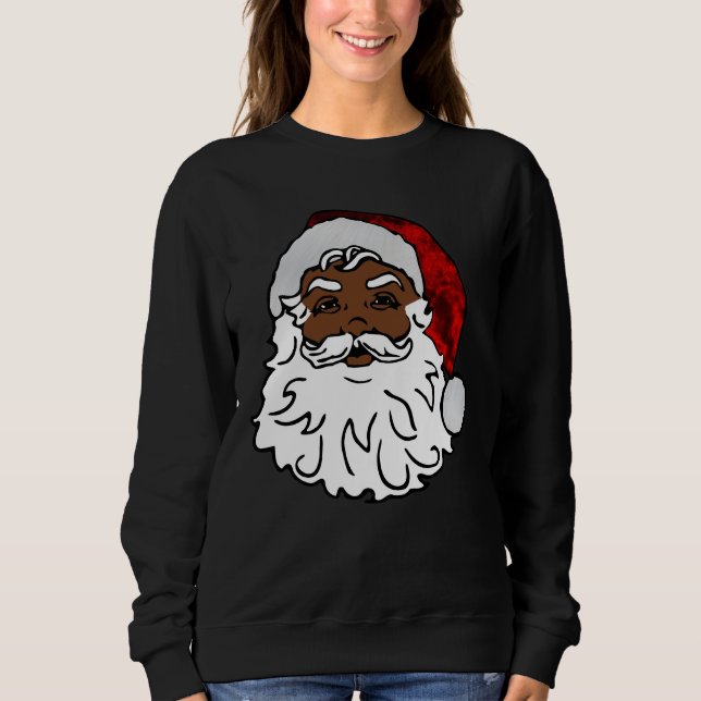 Sudadera navidades de santa negra de áfrica (Anverso)