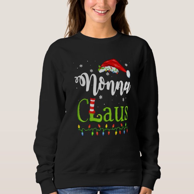 Sudadera Navidades de Santa Nonna Claus a la familia (Anverso)
