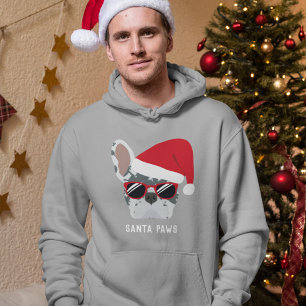 Sudadera Navidades de Santa Paws Bulldog francés Blue Merle
