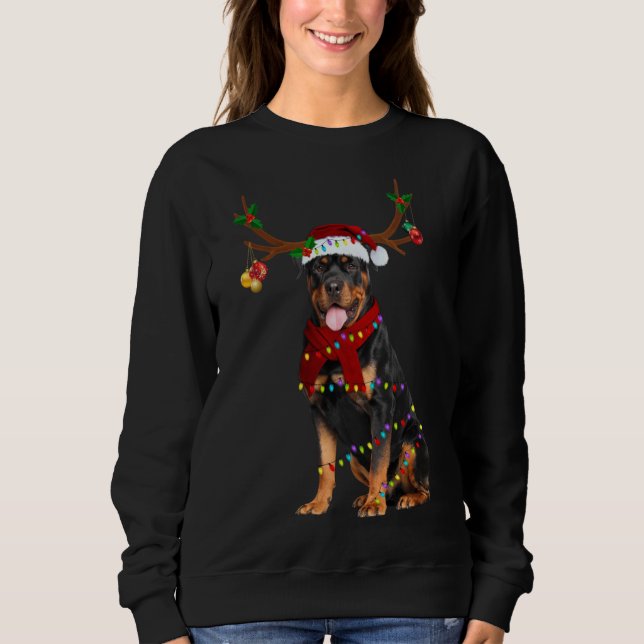 Sudadera Navidades de Santa Rottweiler Light (Anverso)