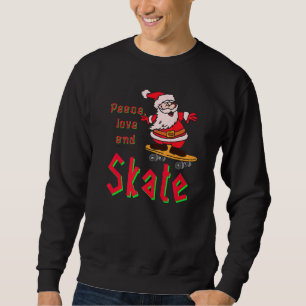 Sudadera Navidades de Santa Skateboard Skateboarding