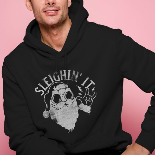 Sudadera Navidades de Santa Sleigh en Sleighin It (Sleighin It Funny Santa Sleigh Christmas Hoodie)