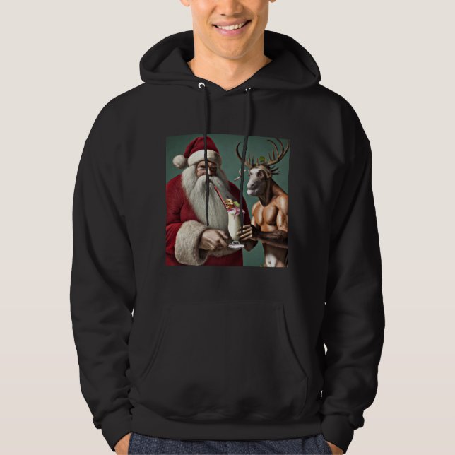 Sudadera Navidades de Santa y Krampus Hoodie (Anverso)