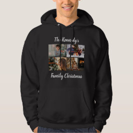 Sudadera Navidades de script de nombre de familia de Collag