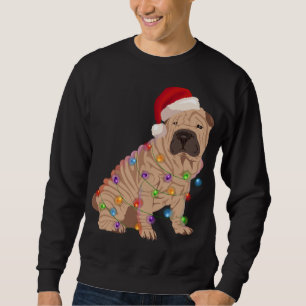 Sudadera Navidades de Shar Pei alumbran a amante del perro