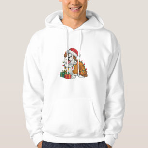 Sudadera Navidades de Sheepdog ingleses de Xmas Lighting Sa
