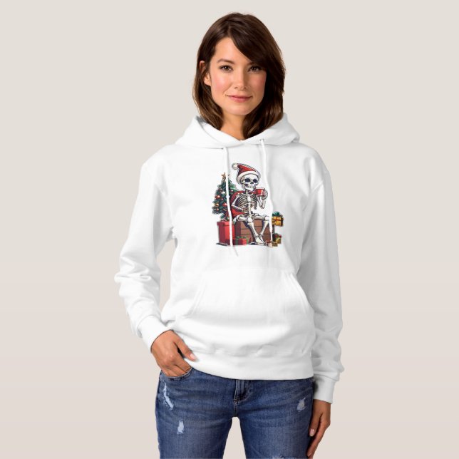Sudadera Navidades de Skeleton felices (Anverso completo)