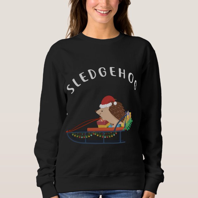 Sudadera Navidades de Sledgehog, graciosos y adorables zool (Anverso)
