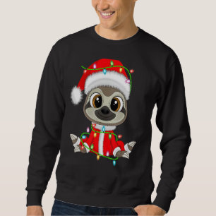 Sudadera Navidades de Sloth Xmas Lighting Santa Sloth