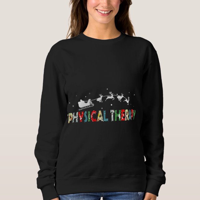 Sudadera Navidades De Terapia Física Pajama Merry Xmas PT (Anverso)