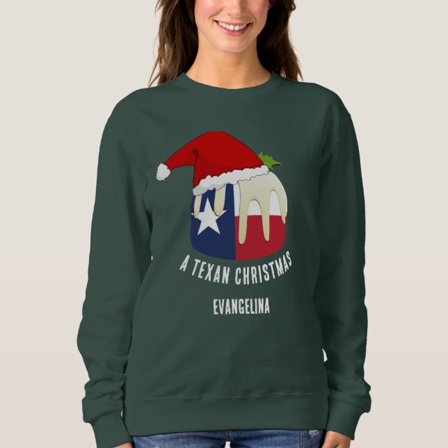 Sudadera Navidades de TEXAN personalizados pudding (Anverso)