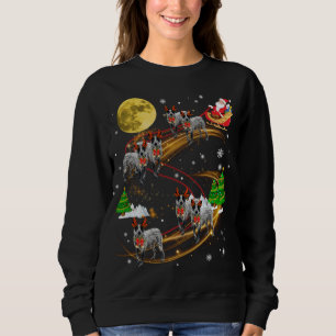Sudadera Navidades de Texas Heeler Reindeer montan en Santa