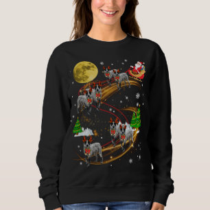 Sudadera Navidades de Texas Heeler Reindeer montan en Santa