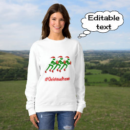 Sudadera navidades de texto personalizados corredores