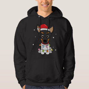 Sudadera Navidades de Toy Fox Terrier iluminan a mamá papá
