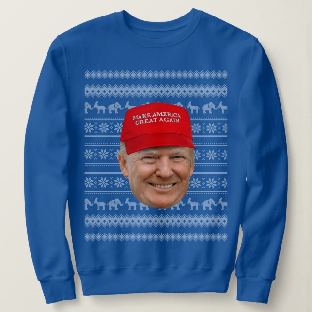 Sudadera NAVIDADES de TRUMP MAGA (Anverso del diseño)