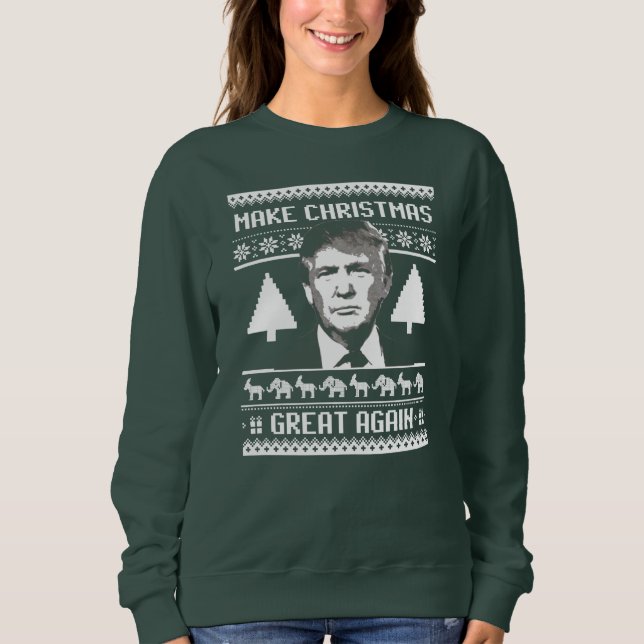 Sudadera Navidades de Trump - Que los Navidades vuelvan a s (Anverso)