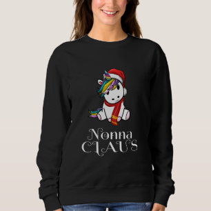 Sudadera Navidades de Unicornio Nonna Claus coincidiendo co
