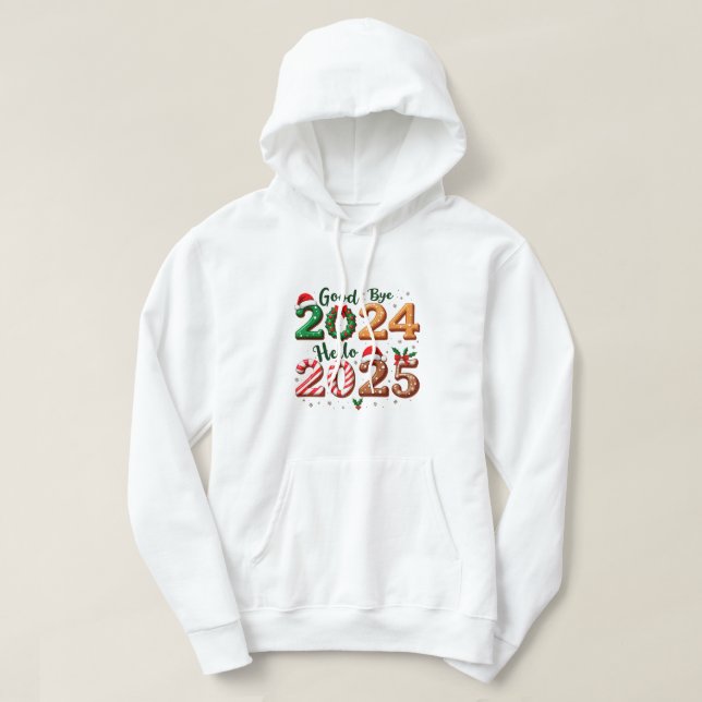 Sudadera Navidades de vacaciones adiós 2024 Hola 2025 (Diseño del anverso)