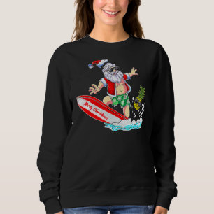 Sudadera Navidades De Vacaciones De Verano De Surfing Santa