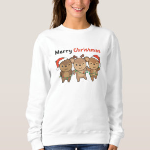 Sudadera Navidades de venados animales adoran la navidad de