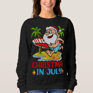 Sudadera Navidades De Verano En Julio De Vacaciones De Surf
