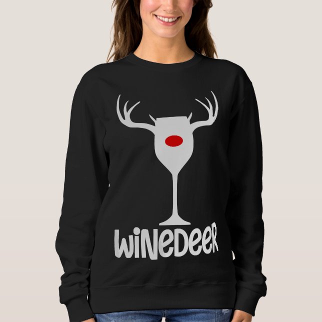 Sudadera Navidades de vino de venado Wine (Anverso)