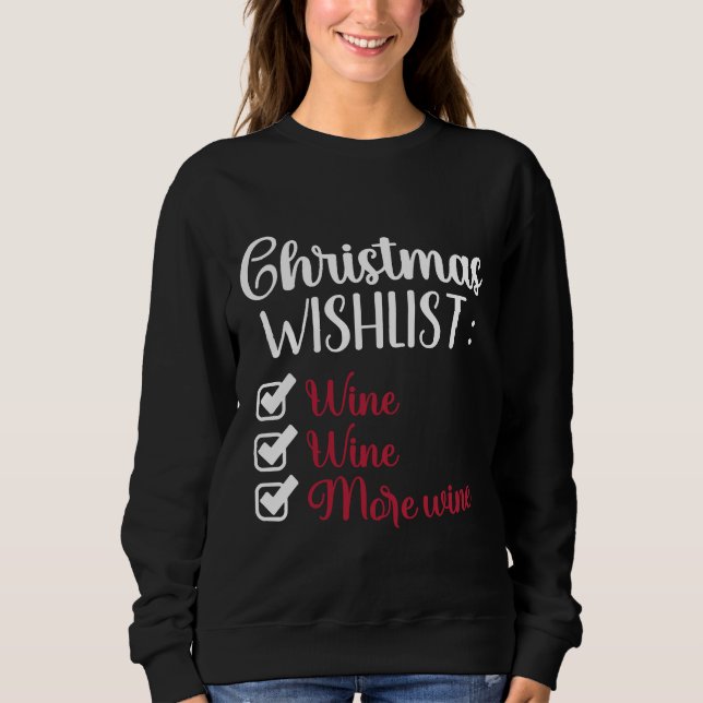 Sudadera Navidades De Wine Wine More Wine S Chris (Anverso)