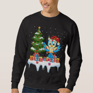 Sudadera Navidades de Xmas Light Tree Santa Hat Bluebird