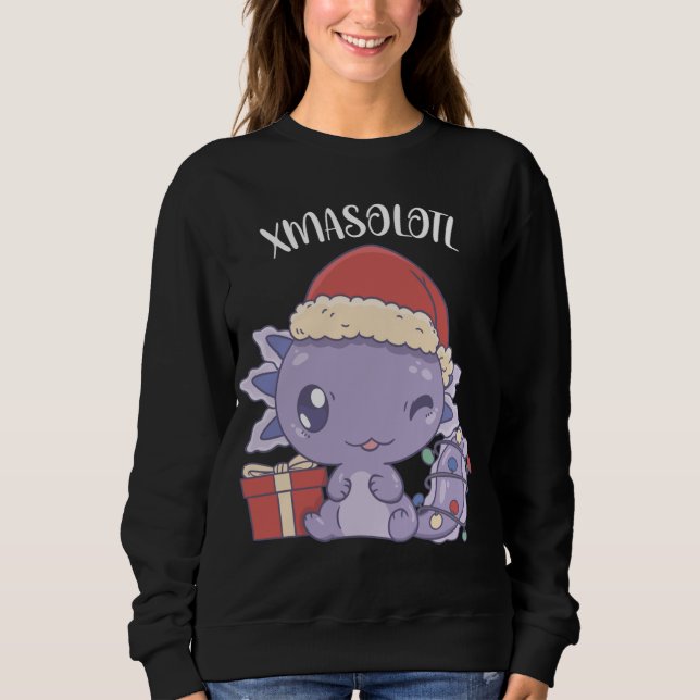 Sudadera Navidades de Xmasolotl Cute Axolotl (Anverso)