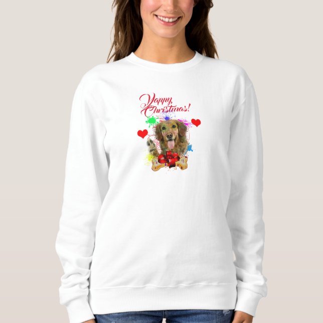 Sudadera Navidades de Yappy de Golden Personalizable (Anverso)