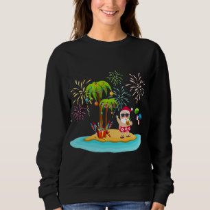 Sudadera Navidades decorados Palm Tree Tropical Xmas Coconu