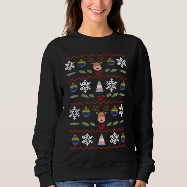 Sudadera Navidades del Arcoiris Trans (Anverso)
