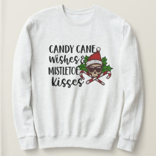 Sudadera Navidades del Beso de Candy Cane Mistletoe