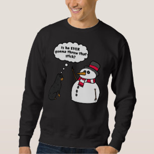 Sudadera Navidades del brazo de palo rottweiler Snowman