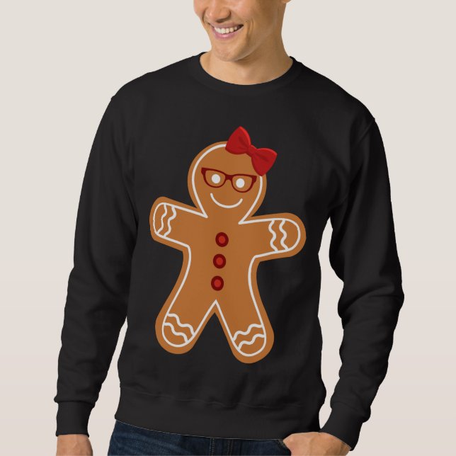 Sudadera Navidades del Chica Gingerbread Cookie Cute Teache (Anverso)