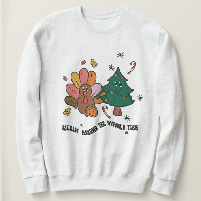 Sudadera Navidades del Día de Acción de Gracias Retro (Anverso del diseño)