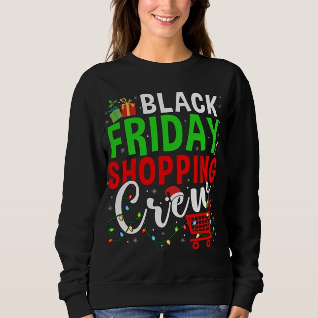Sudadera Navidades del equipo de compras del viernes ilumin (Anverso)
