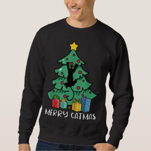 Sudadera Navidades del gato del árbol de las navidades
