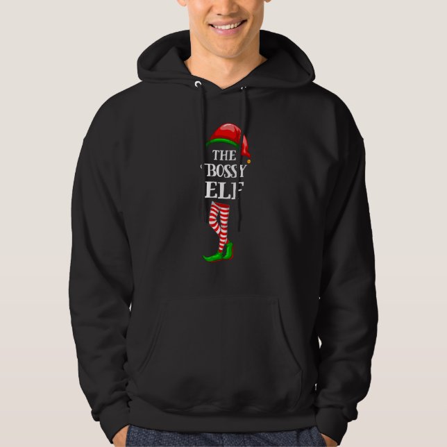 Sudadera Navidades del grupo familiar Bossy Elf Matching (Anverso)