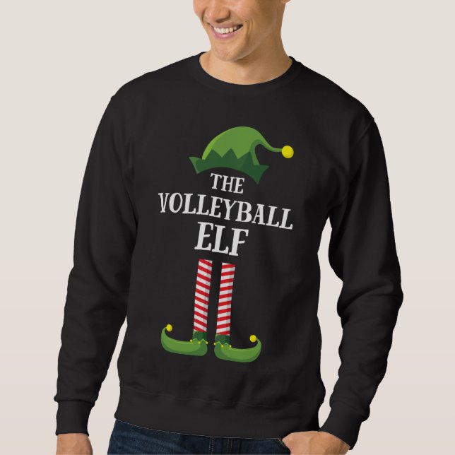 Sudadera Navidades del grupo familiar de voleibol Elf Mateo (Anverso)