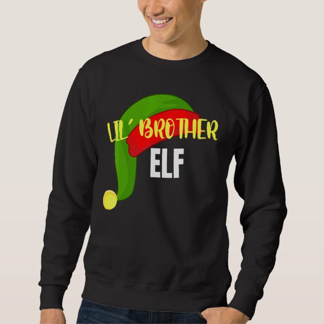 Sudadera Navidades del grupo familiar Lil Brother Elf Mateo (Anverso)