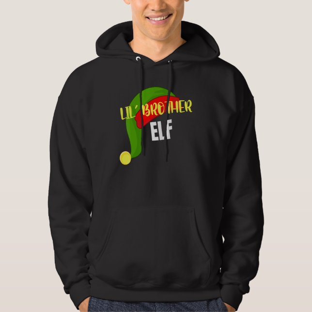 Sudadera Navidades del grupo familiar Lil Brother Elf Mateo (Anverso)