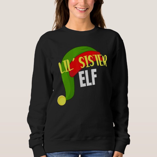 Sudadera Navidades del grupo familiar Lil Sister Elf Mating (Anverso)