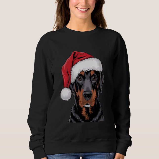 Sudadera Navidades del Laboratorio Santa Black Dog Labrador (Anverso)