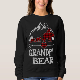 Sudadera Navidades del oso del abuelo Pajama Red Plaid Buff